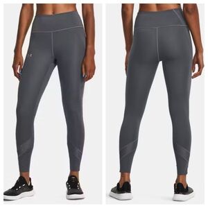 Under Armour Breathelux Grey Mesh Detail High Rise 7/8 Ankle Leggings Medium